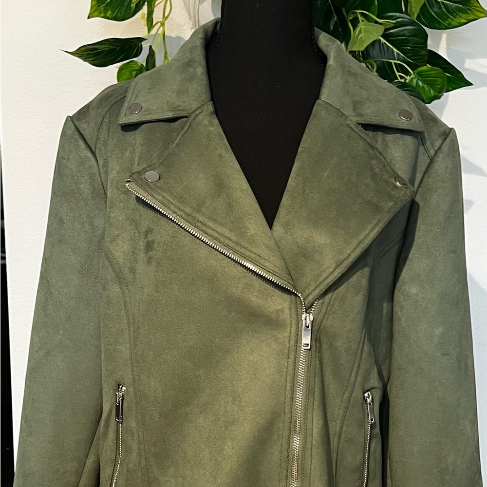 NEW - NY&Co - man made suede moto jacket - Picture 2 of 8